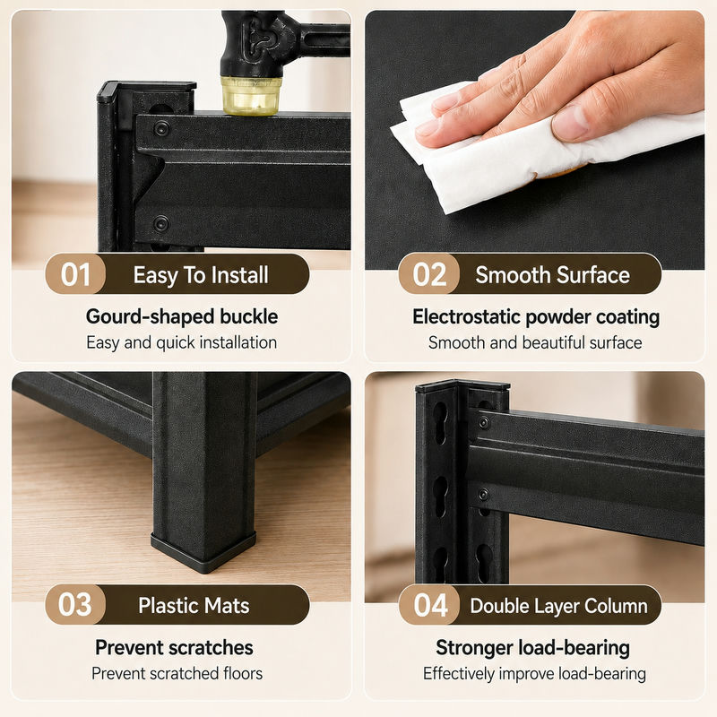 NINI 5-Tier Heavy Duty Metal Storage Rack