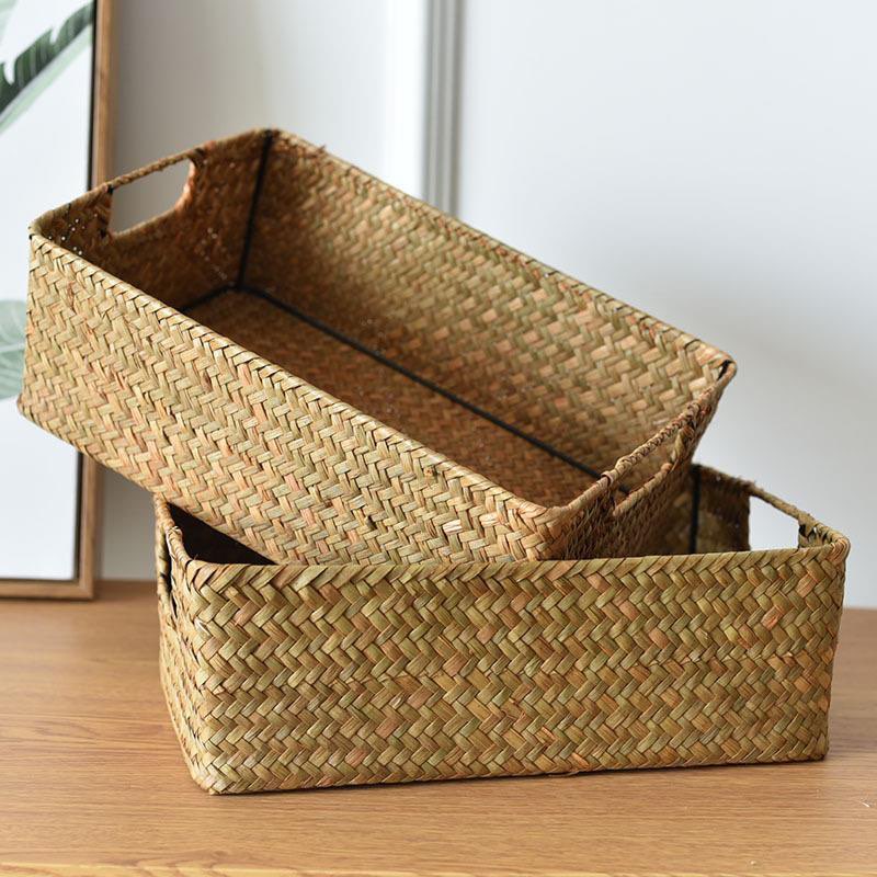 Decorative Grass Woven Storage Box