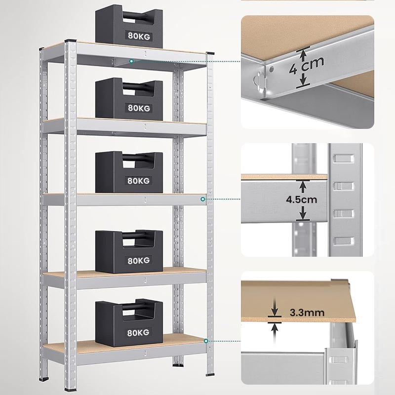 6-Tier Boltless Galvanized Metal Storage Rack