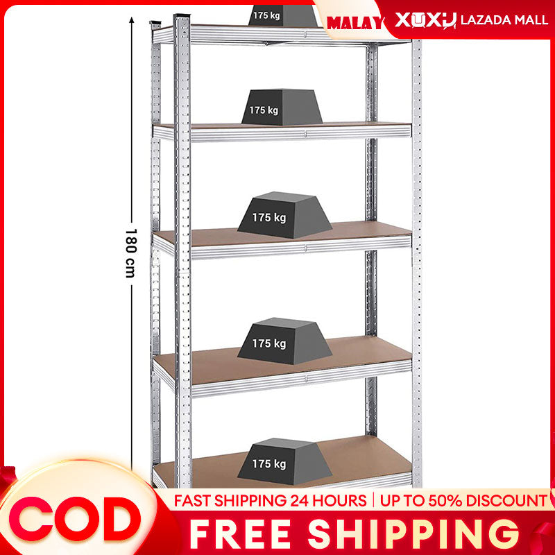 6-Tier Boltless Galvanized Metal Storage Rack