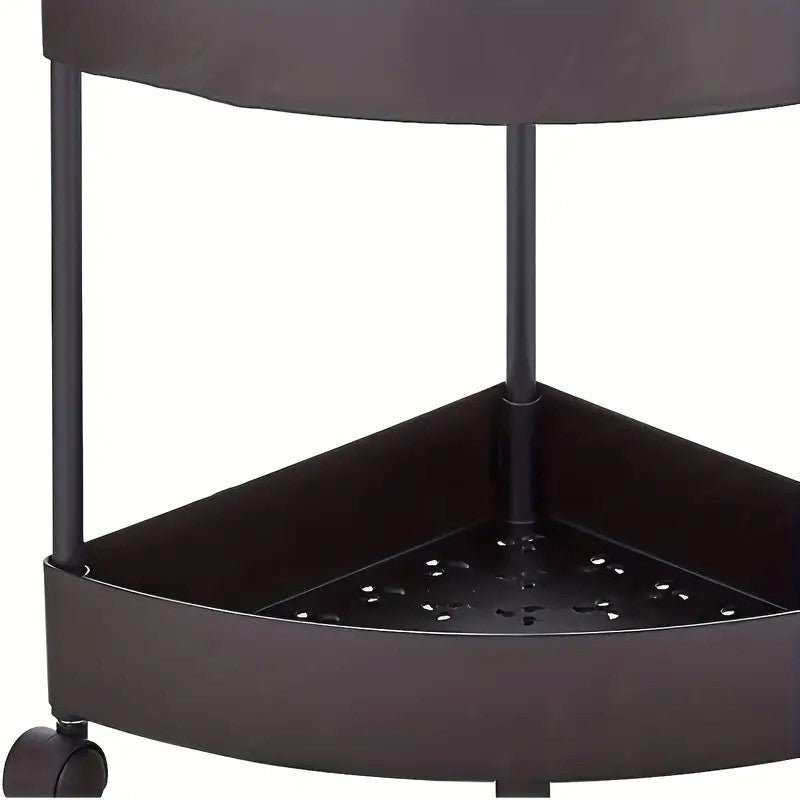 Triangular Rolling Corner Storage Trolley