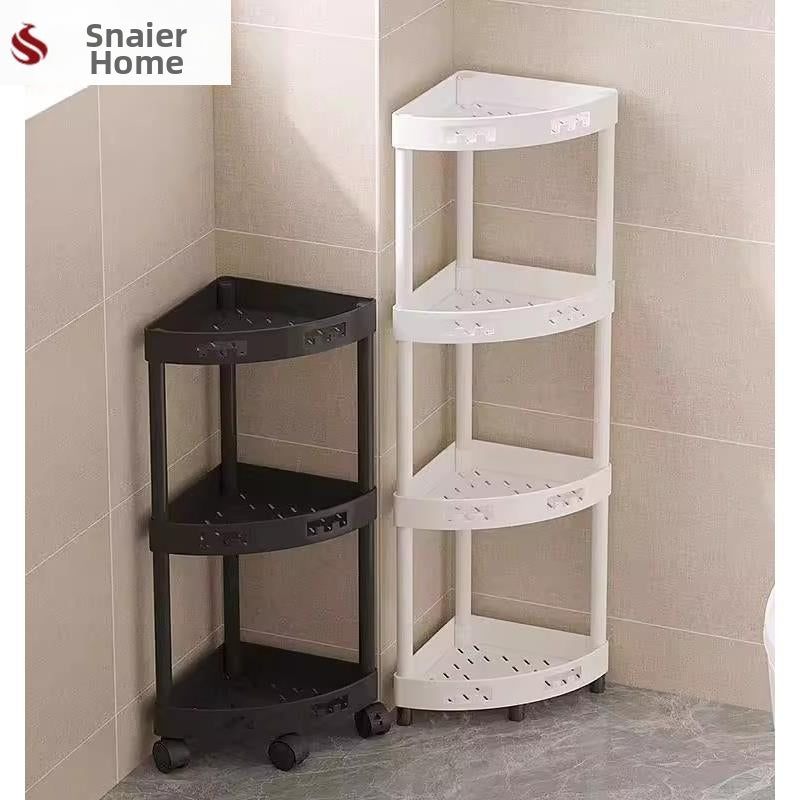 Triangle Floor Standing Bathroom Corner Rack