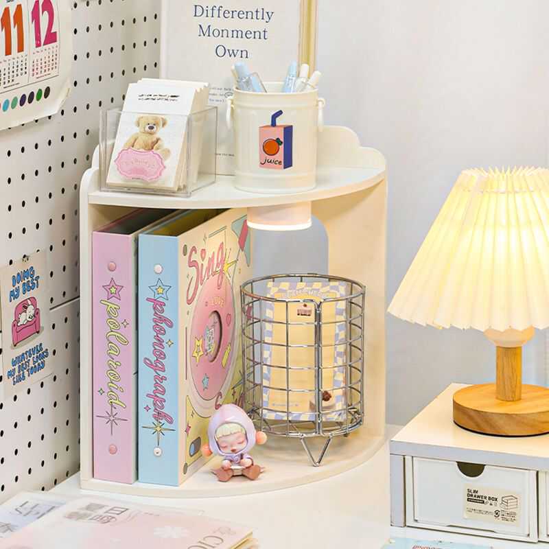 Multi-Layer Corner Desk Storage Rack