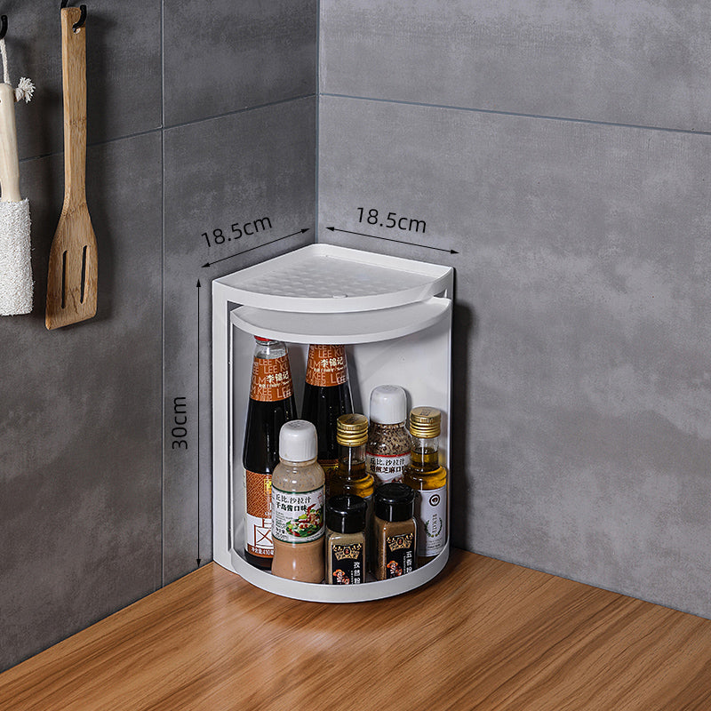 360° Rotating No Drill Kitchen Corner Rack