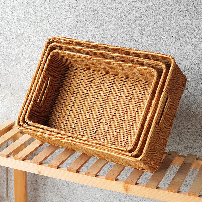 SHANLIHANSHE Living Room Rattan Storage Basket