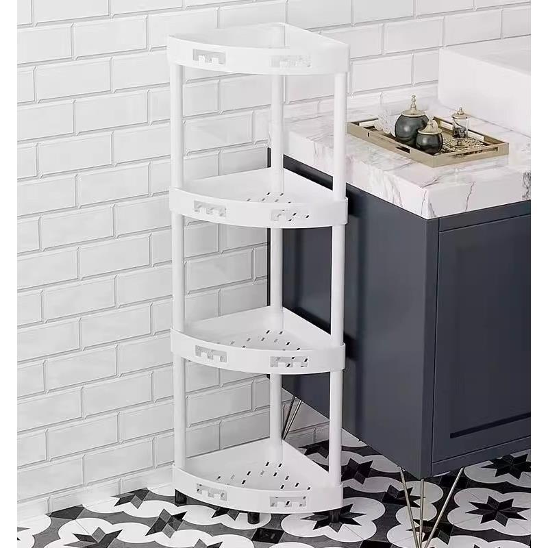 Triangle Floor Standing Bathroom Corner Rack
