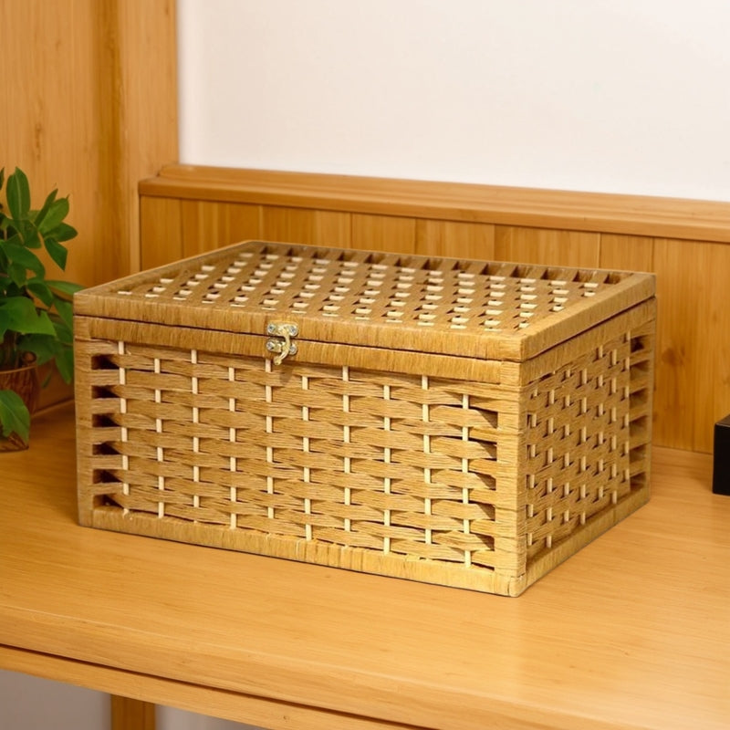 Nordic Rattan Desktop Cosmetic Storage Box