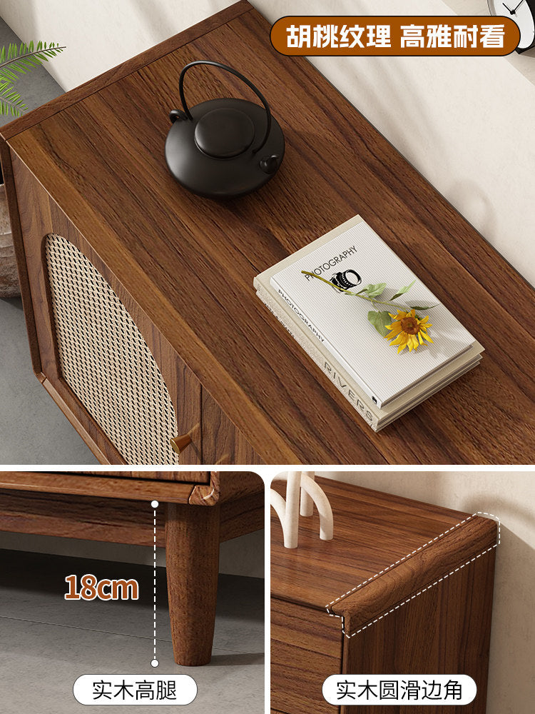 Solid Wood Kitchen Living Storage Cabinet