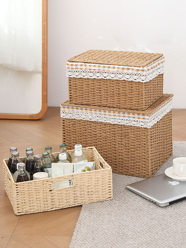 CHENHUA Japanese Imitation Rattan Storage Bin