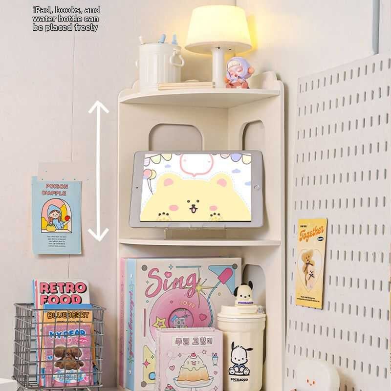 Multi-Layer Corner Desk Storage Rack