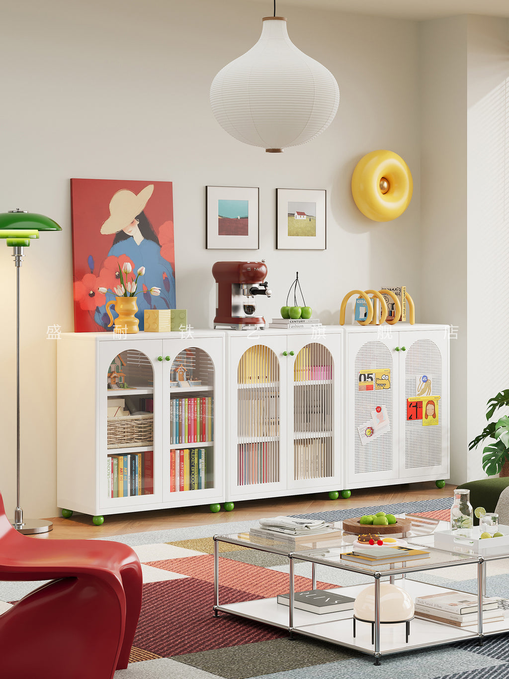 Steel Modular Living Room Storage Cabinet