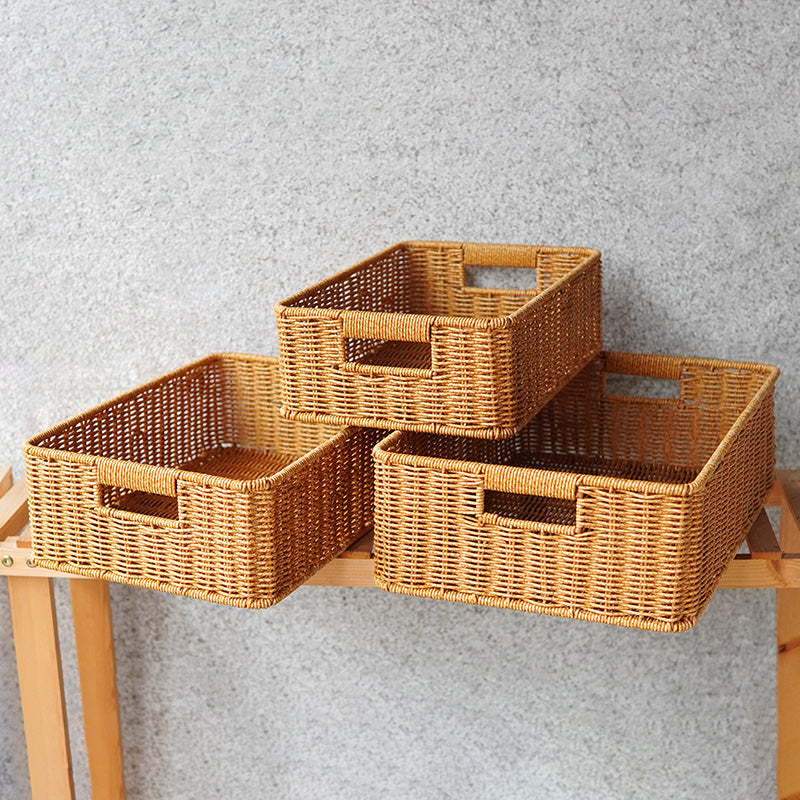 SHANLIHANSHE Living Room Rattan Storage Basket