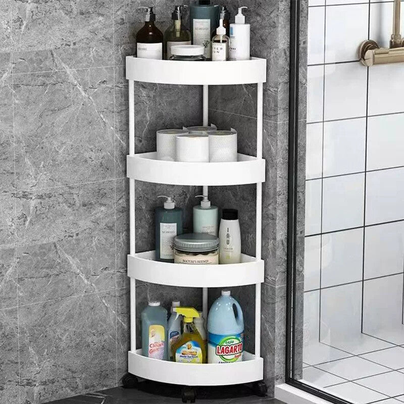 Triangle Floor Standing Bathroom Corner Rack