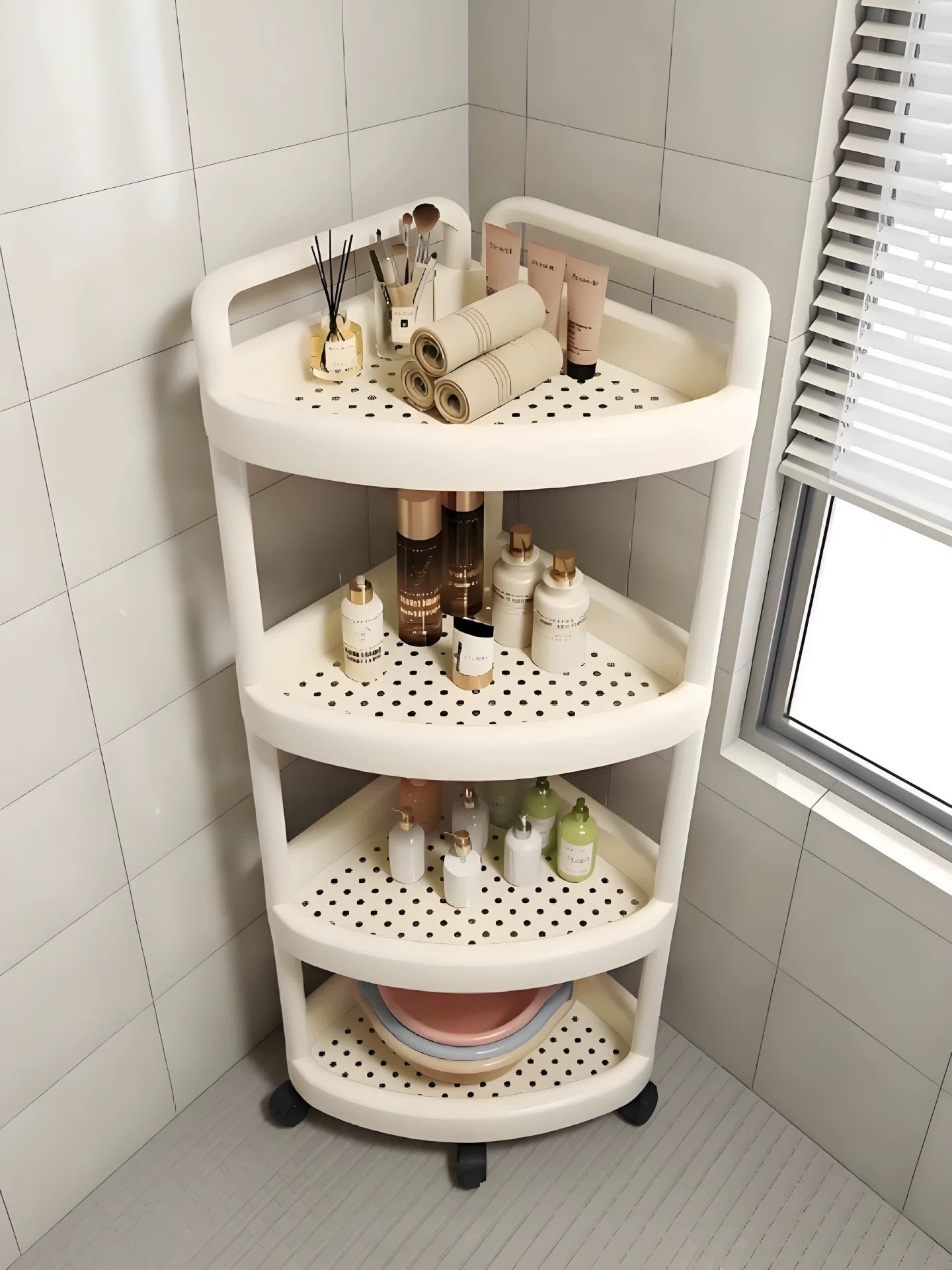JIAJIESHI Floor Bathroom Corner Rack