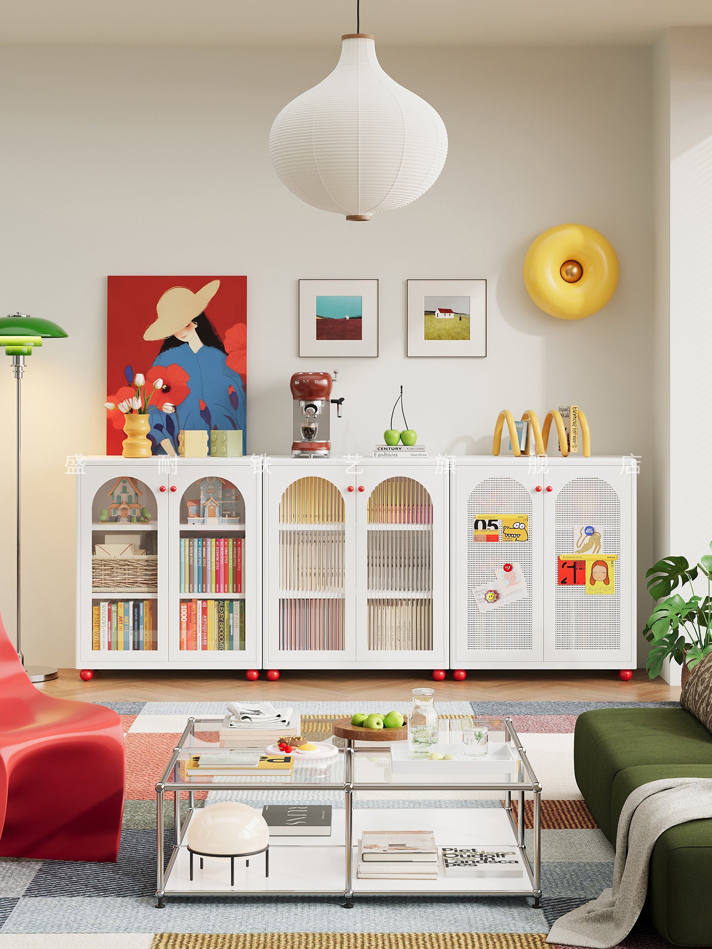 Steel Modular Living Room Storage Cabinet