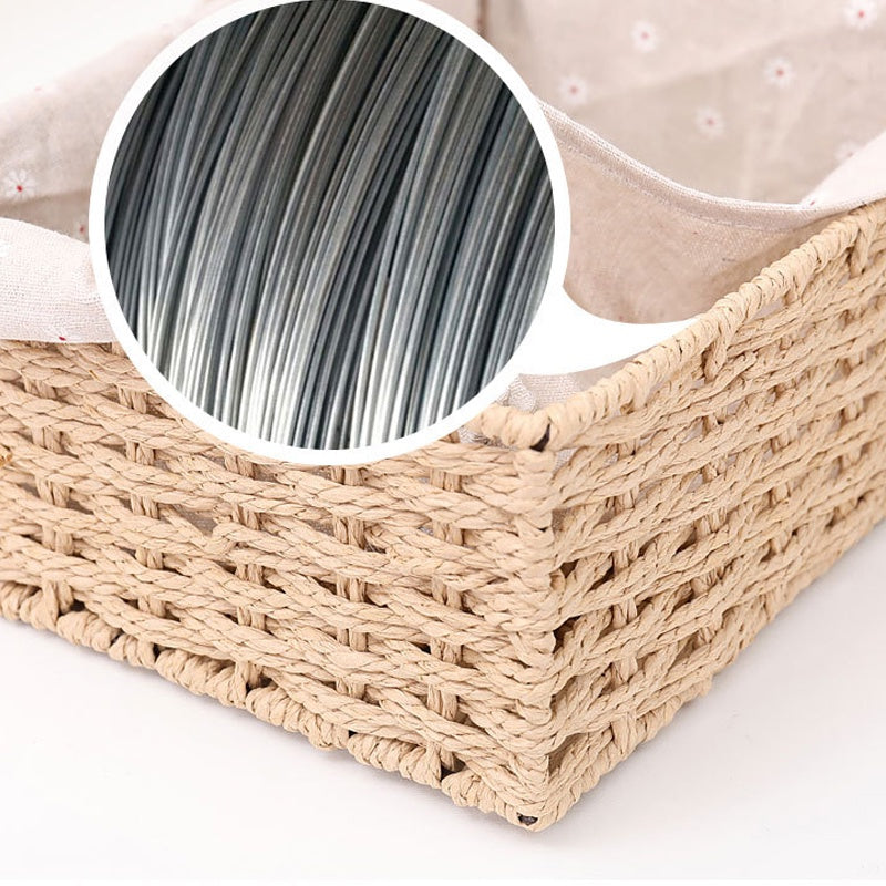 Handwoven Rattan Desktop Cosmetic Storage Basket