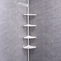 Adjustable 4-Tier Bathroom Corner Rack