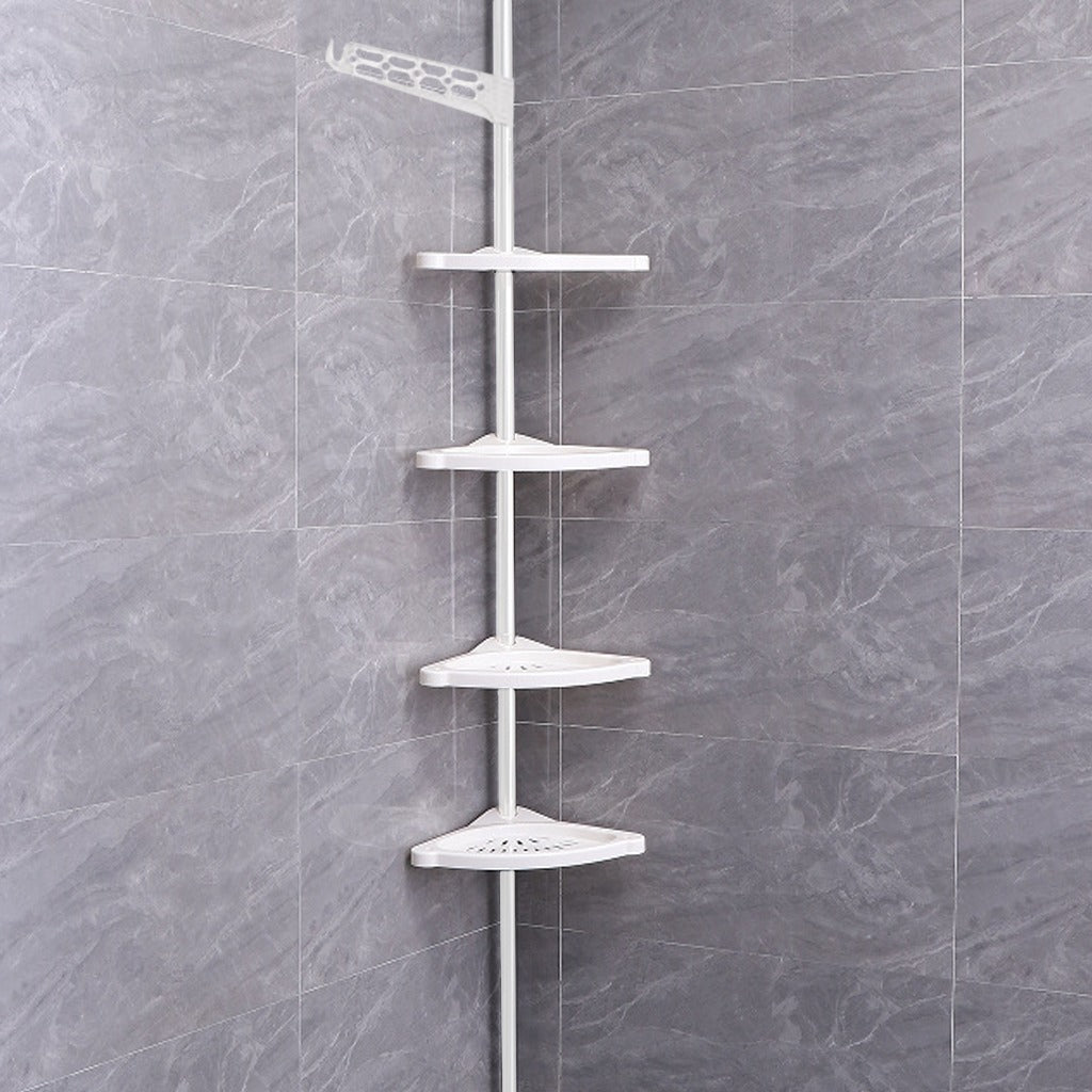 Adjustable 4-Tier Bathroom Corner Rack