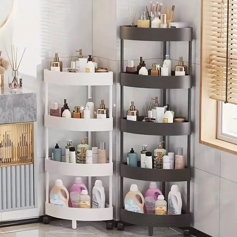 Triangular Rolling Corner Storage Trolley