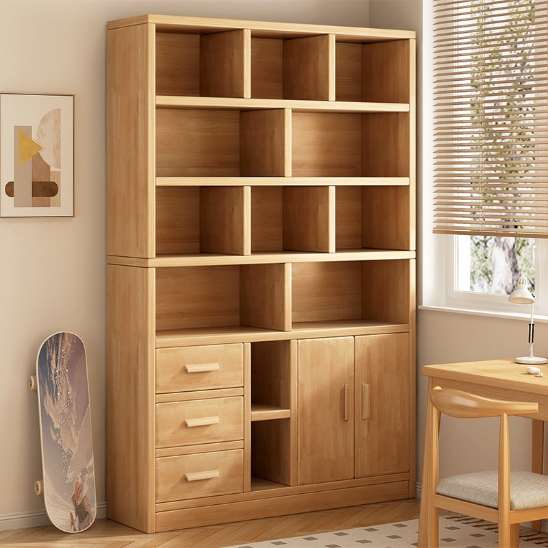 WENBO Solid Wood Door Storage Bookshelf